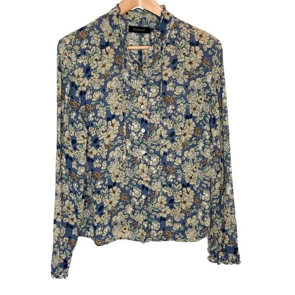 Floral Button-Up Blouse - Picture 1 of 9